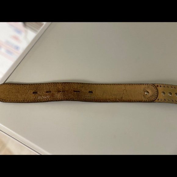 Men’s Nocona blue rhinestone cow hide belt. - Picture 5 of 6